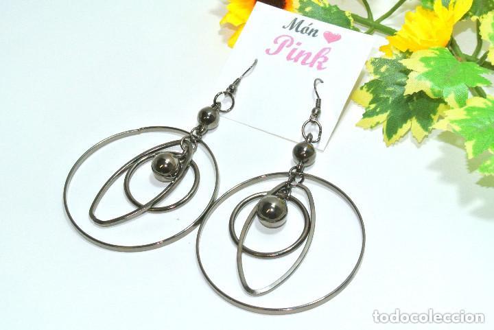Joyeria: Pendientes largos color plata, A&ntilde;o 2000, Nuevos - Foto 2