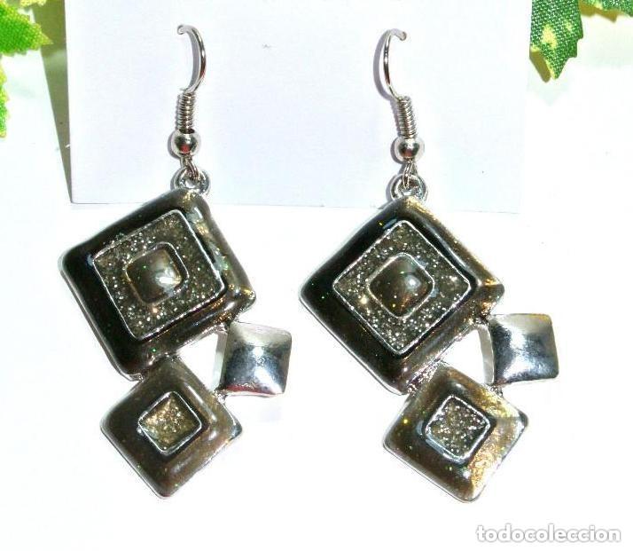 Joyeria: Pendientes color plata y gris, A&ntilde;o 2000, Nuevos - Foto 1