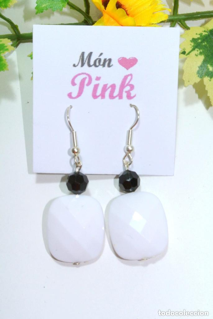 Joyeria: Pendientes color blanco y negro, A&ntilde;o 2000, Nuevos - Foto 2