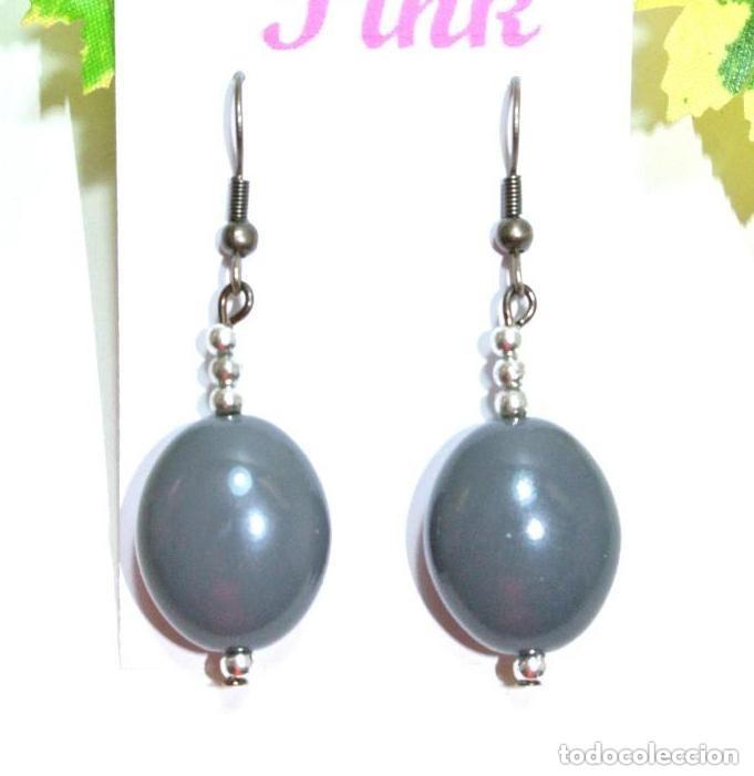 Joyeria: Pendientes color gris y plata, A&ntilde;o 2000, Nuevos - Foto 1