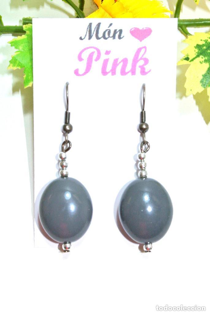 Joyeria: Pendientes color gris y plata, A&ntilde;o 2000, Nuevos - Foto 2