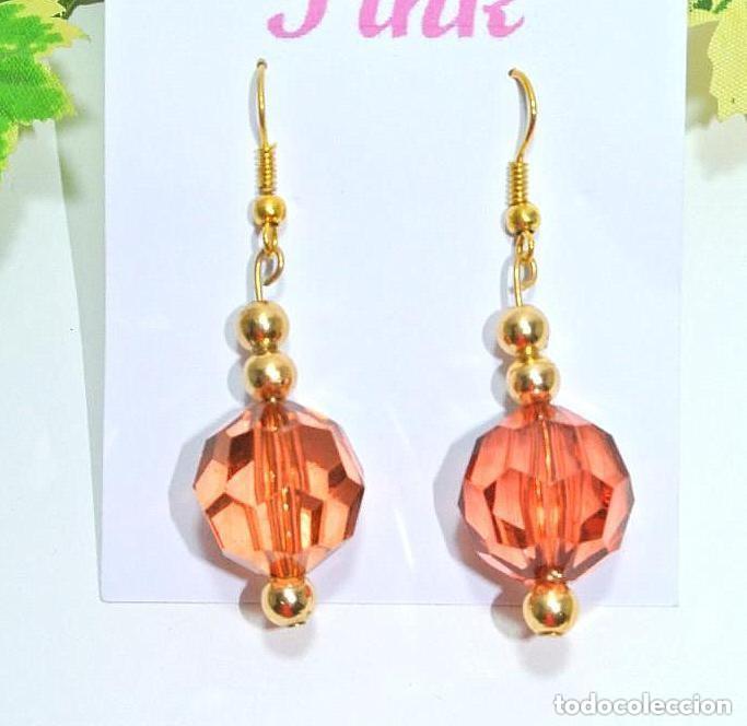 Joyeria: Pendientes color marr&oacute;n y oro, A&ntilde;o 2000, Nuevos - Foto 1