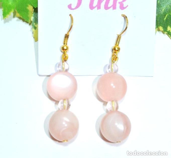 Joyeria: Pendientes color rosa, A&ntilde;o 2000, Nuevos - Foto 1