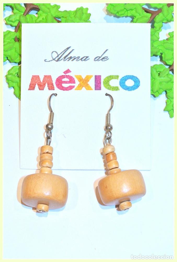 Joyeria: Pendientes bohemios de madera, A&ntilde;o 2000, Nuevos - Foto 1