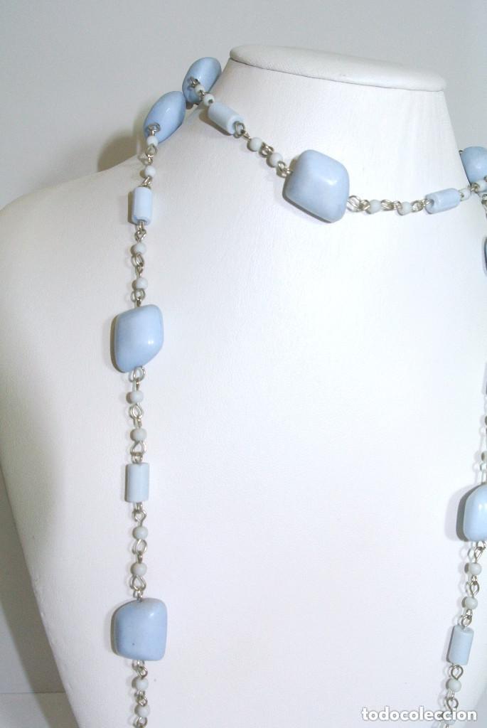 Joyeria: Collar largo color azul claro, a&ntilde;o 2000, Nuevo - Foto 2