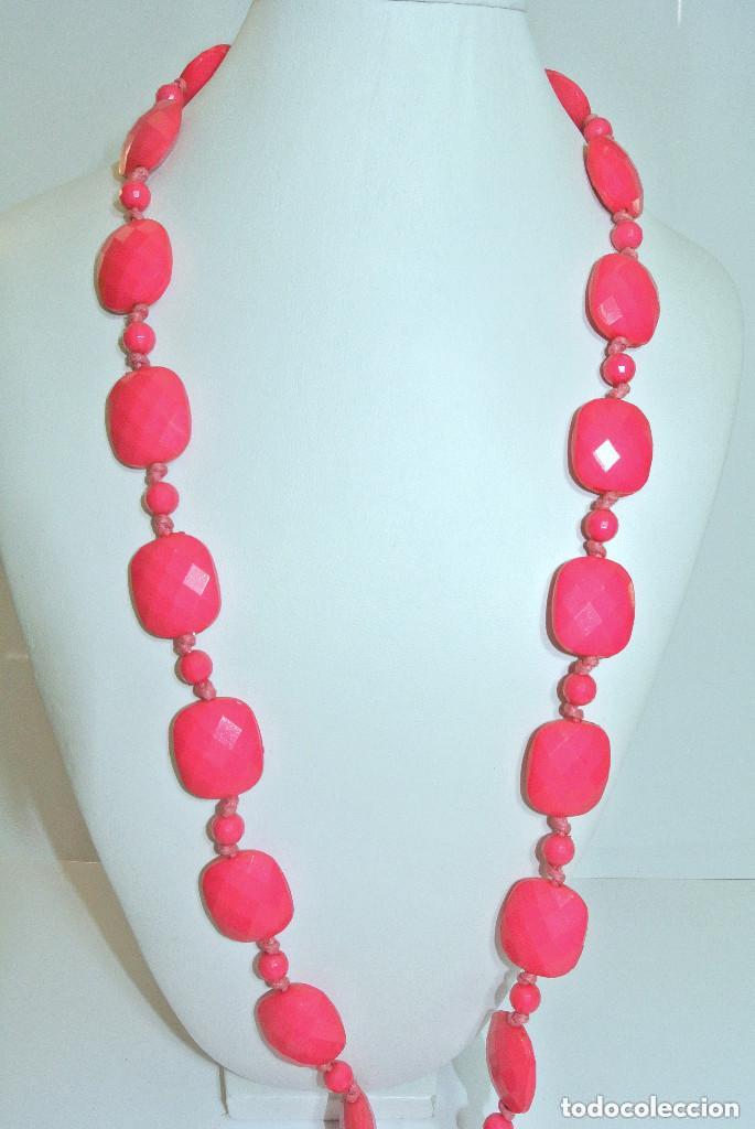 Joyeria: Collar largo color rosa, A&ntilde;o 2000, Nuevo - Foto 2