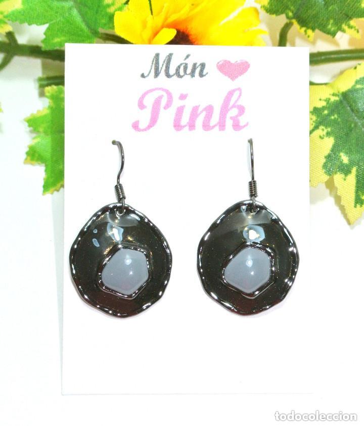 Joyeria: Pendientes color gris combinado, A&ntilde;o 2000, Nuevos - Foto 2