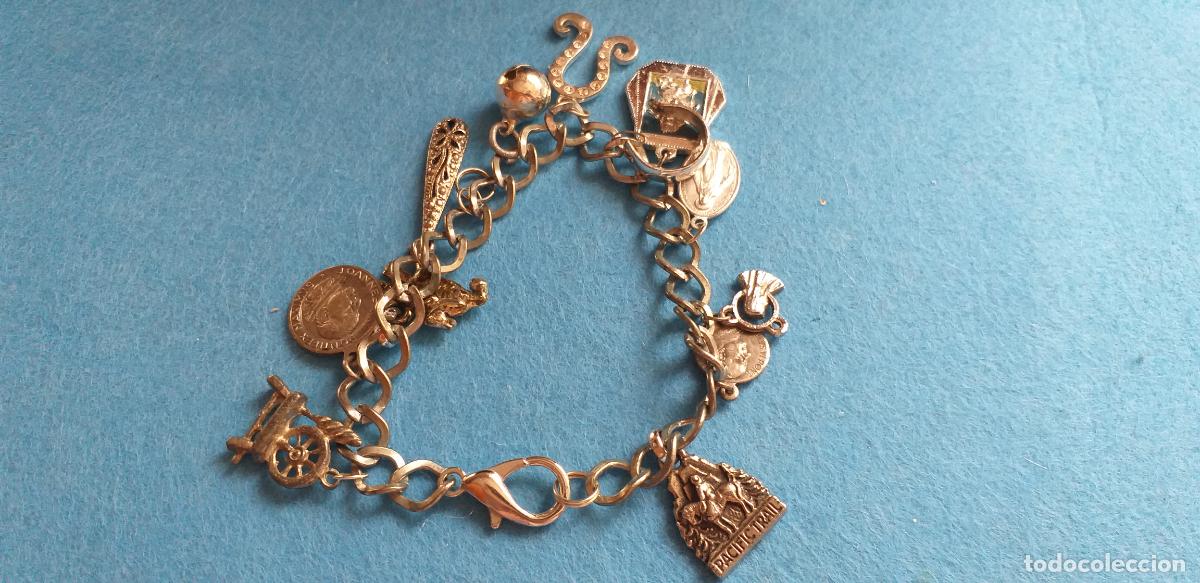 Joyeria: Pulsera o brazalete de metal con m&uacute;ltiples abalorios - Foto 3