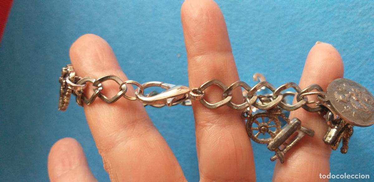 Joyeria: Pulsera o brazalete de metal con m&uacute;ltiples abalorios - Foto 5