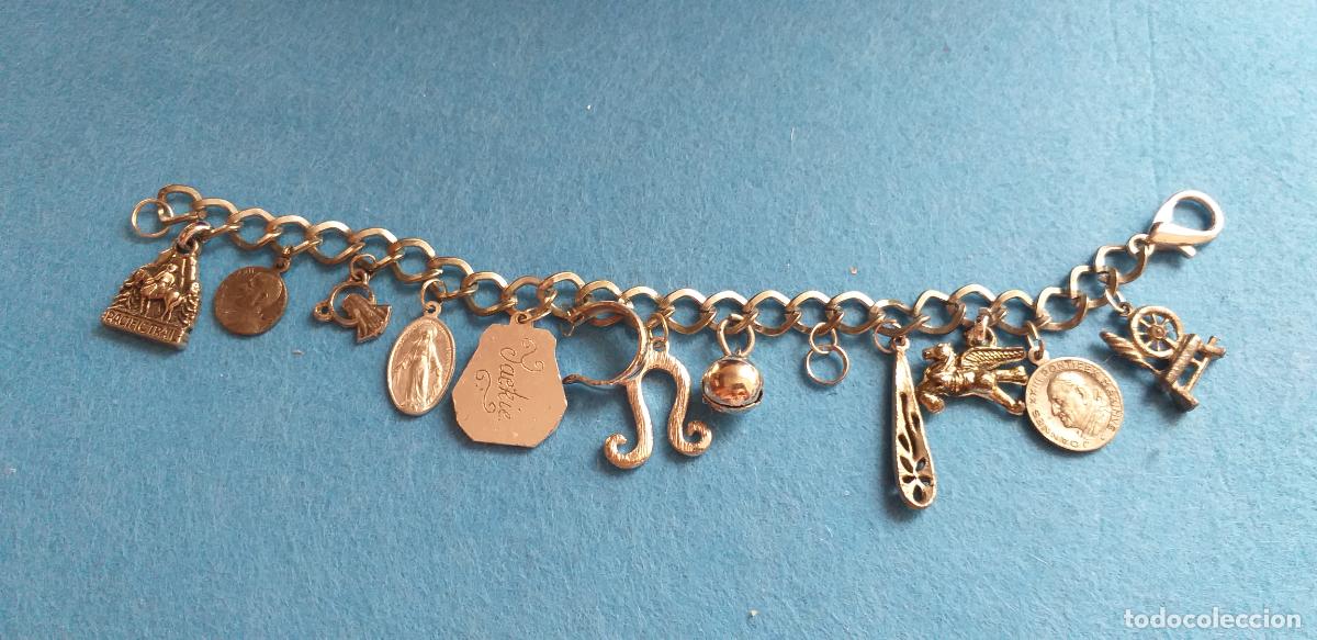 Joyeria: Pulsera o brazalete de metal con m&uacute;ltiples abalorios - Foto 6