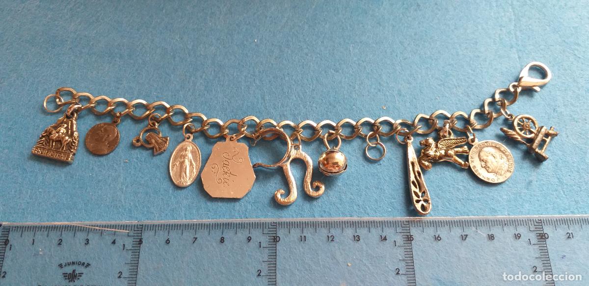 Joyeria: Pulsera o brazalete de metal con m&uacute;ltiples abalorios - Foto 8