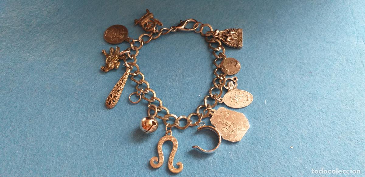 Joyeria: Pulsera o brazalete de metal con m&uacute;ltiples abalorios - Foto 1