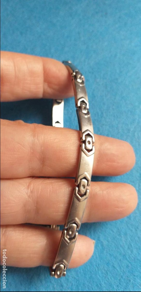 Joyeria: Pulsera plateada. Eslabones. - Foto 2