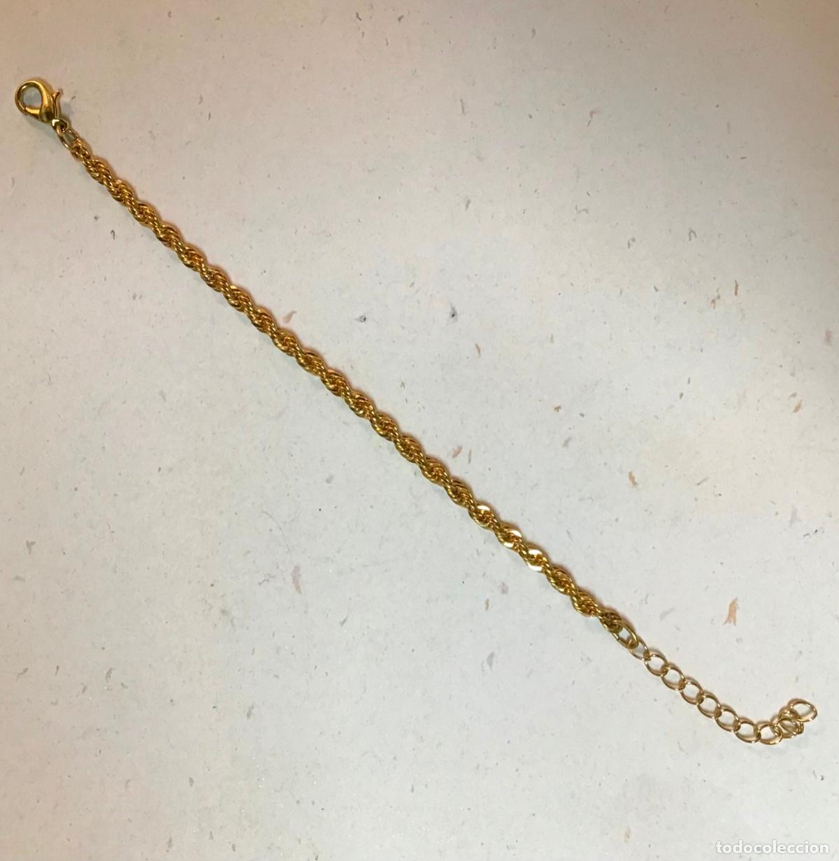 Joyeria: PULSERA CORD&Oacute;N, METAL DORADO. - Foto 1