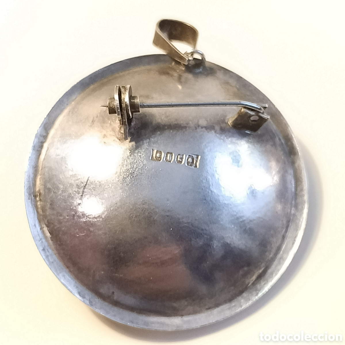 Joyeria: Broche, colgante de plata con una flor en el centro. - Foto 3