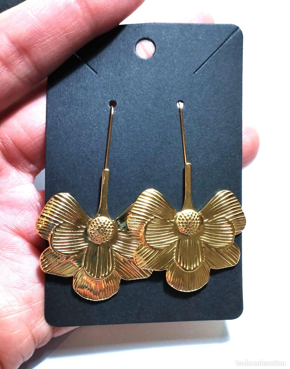 Joyeria: Pendientes largos color oro, Nuevos - Foto 3