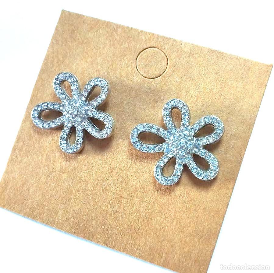 Joyeria: Pendientes color plata con cristal, Nuevos - Foto 2