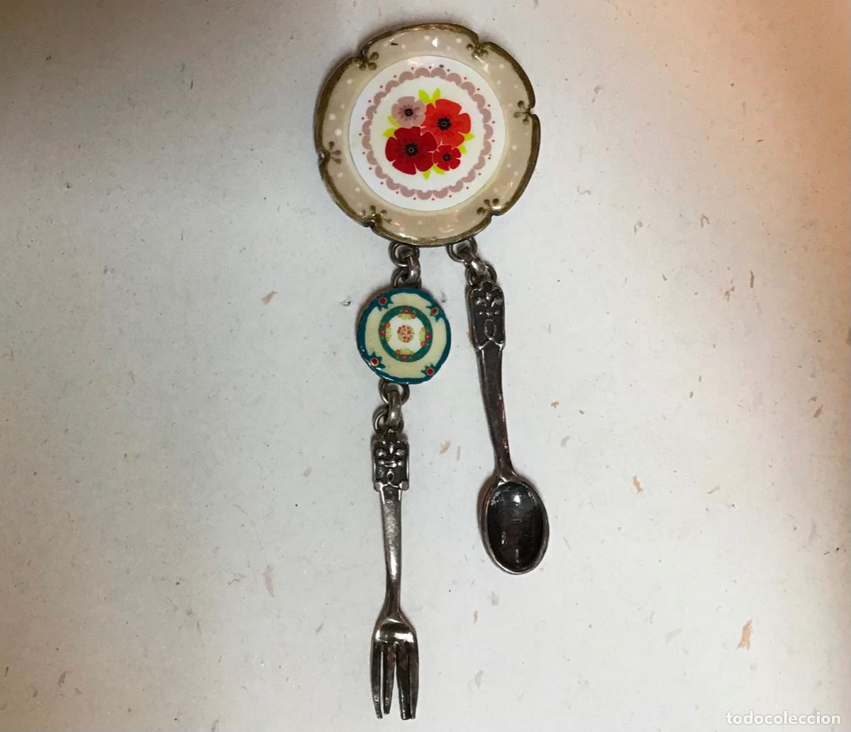 Joyeria: BROCHE PLATEADO Y ESMALTE - Foto 1