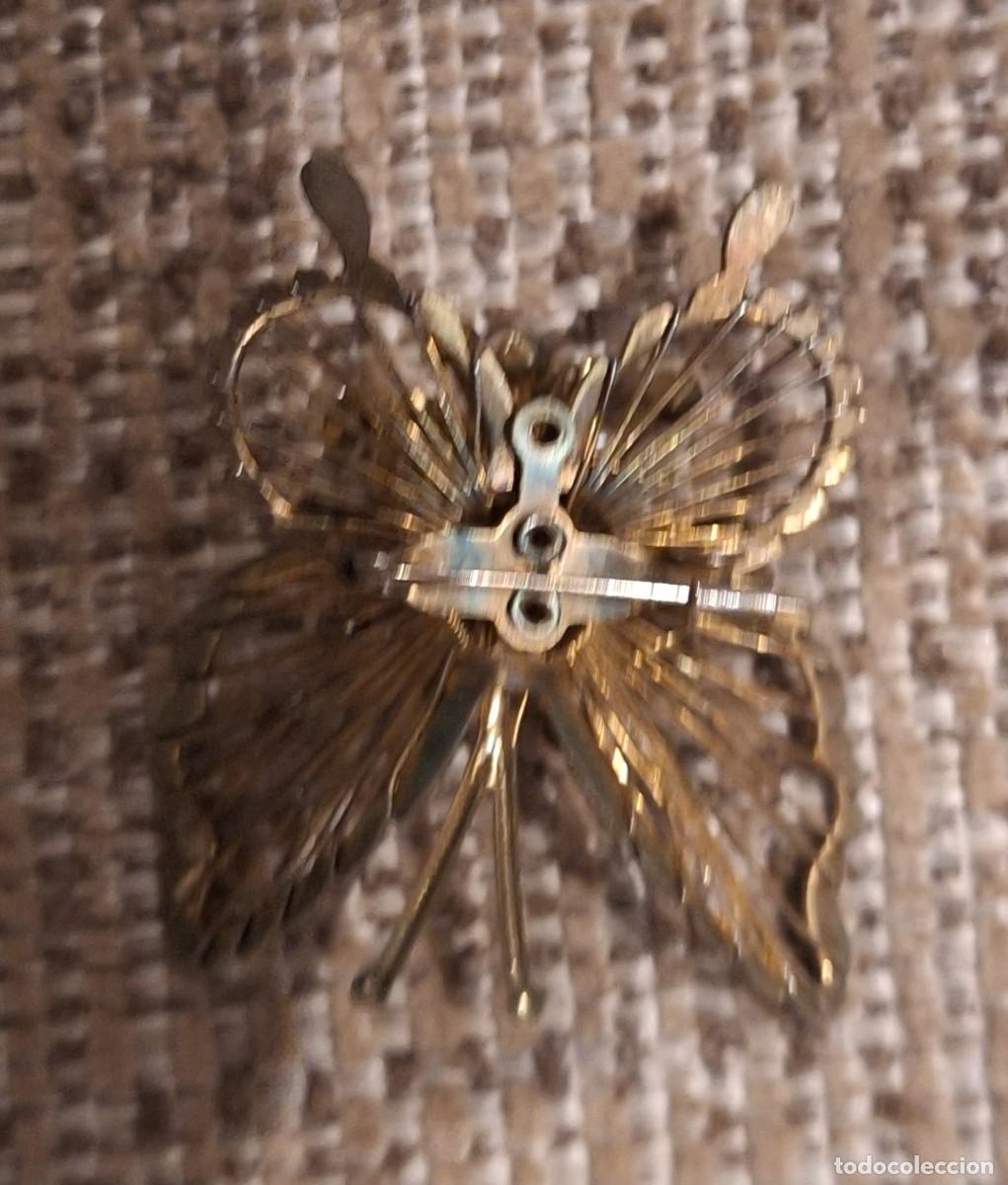 Joyeria: Broche de bisuter&iacute;a en forma de mariposa con perlitas - Foto 2