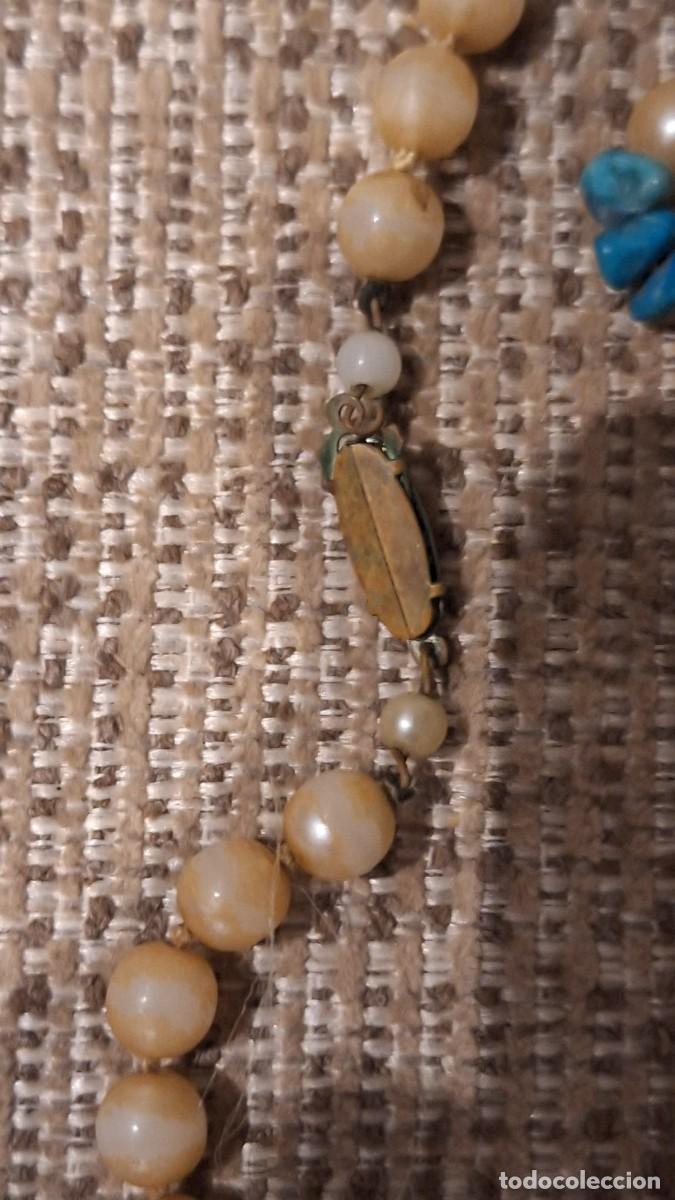 Joyeria: Collar de bisuter&iacute;a con perlas y turquesas &ndash; 82 cm - Foto 3