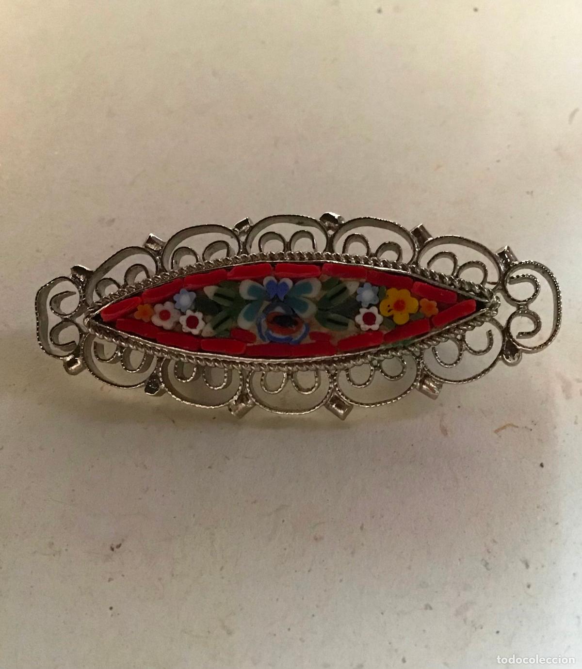 Joyeria: BROCHE PLATEADO CON MICROMOSAICO - Foto 1
