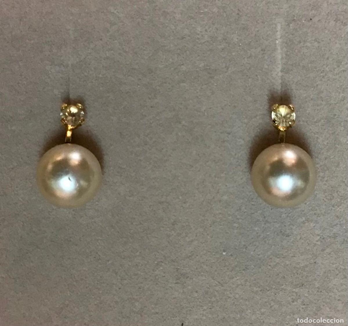 Joyeria: PENDIENTES DORADOS DE PERLA Y CIRCONIO - Foto 1