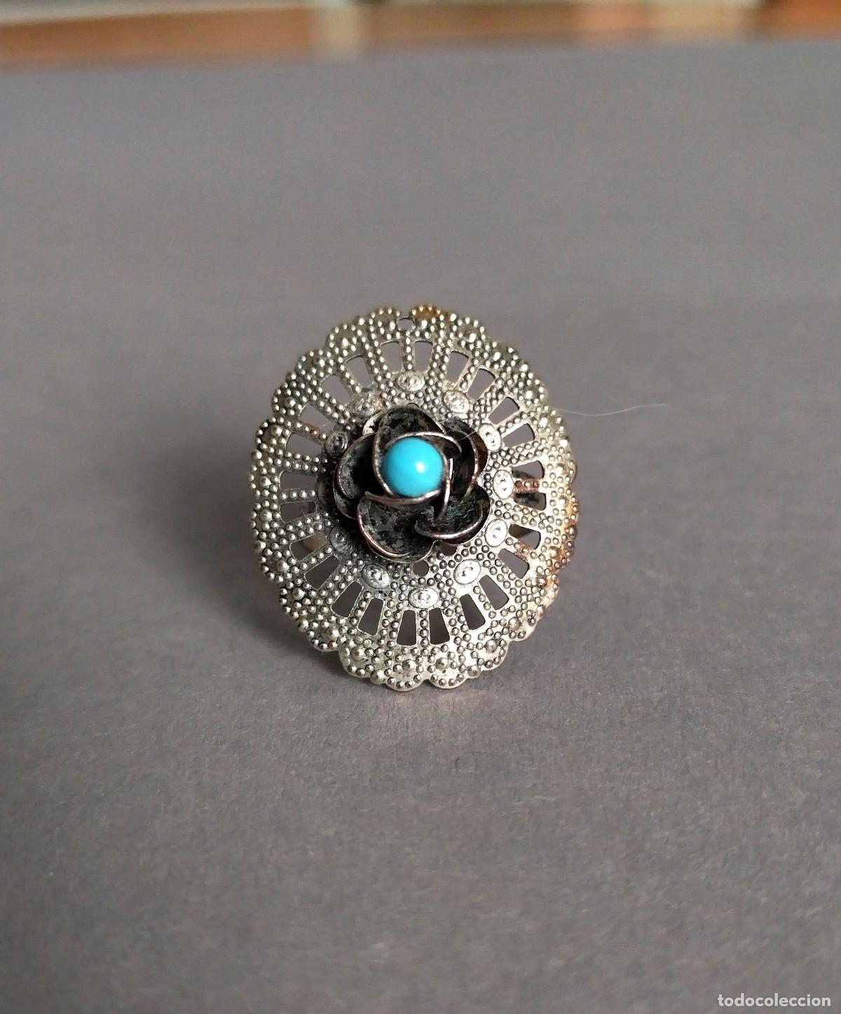 Joyeria: Anillo plateado antiguo. - Foto 2