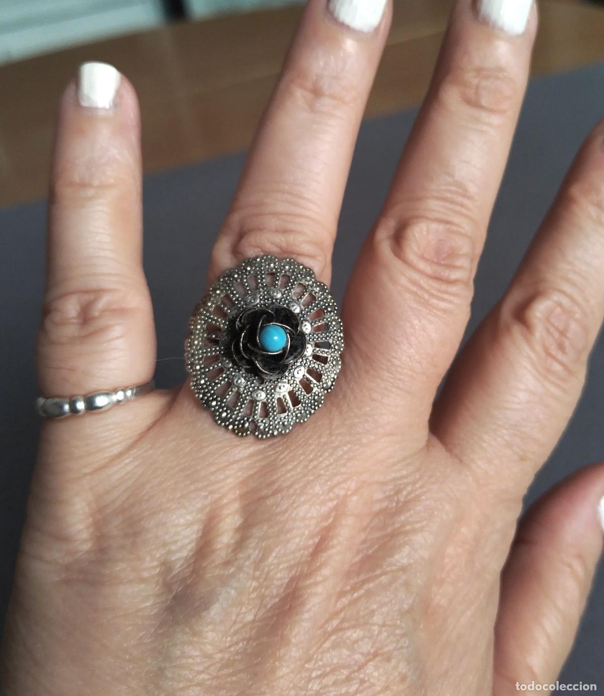 Joyeria: Anillo plateado antiguo. - Foto 1