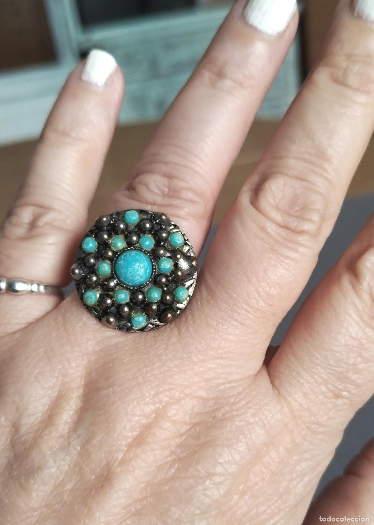 Joyeria: Anillo plateado antiguo. - Foto 1