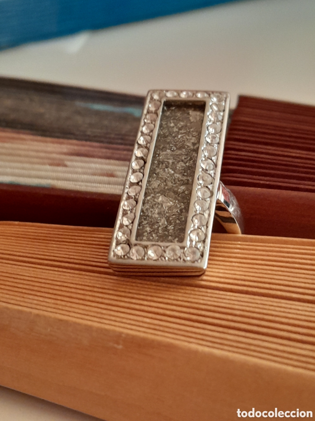 Joyeria: SORTIJA RECTANGULAR CON CRISTAL. ITALIA. - Foto 5