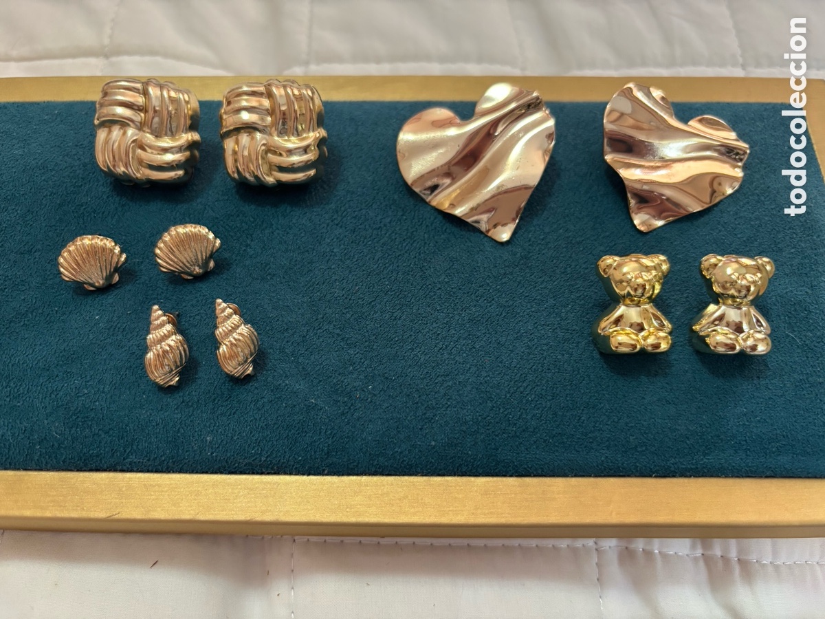 Joyeria: Lote de 5 pares pendientes - Foto 2