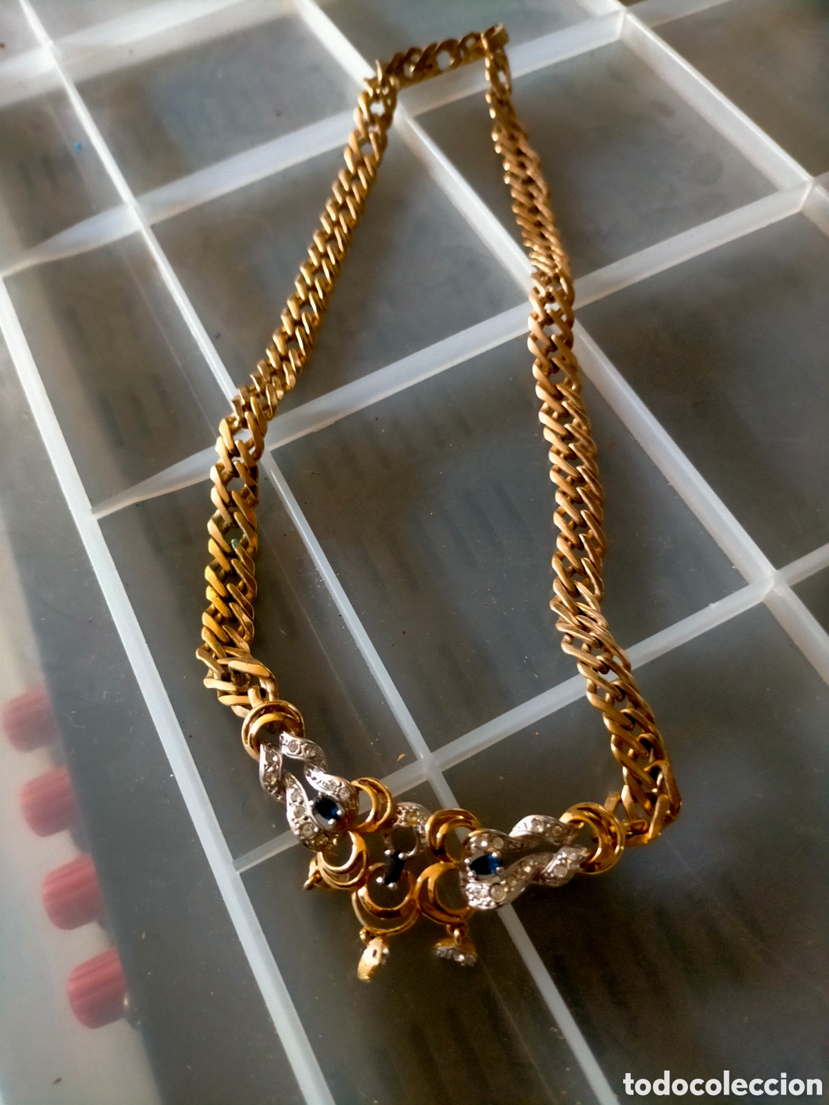 Joyeria: GARGANTILA CON CADENA DOBLE ESLAB&Oacute;N jj - Foto 1