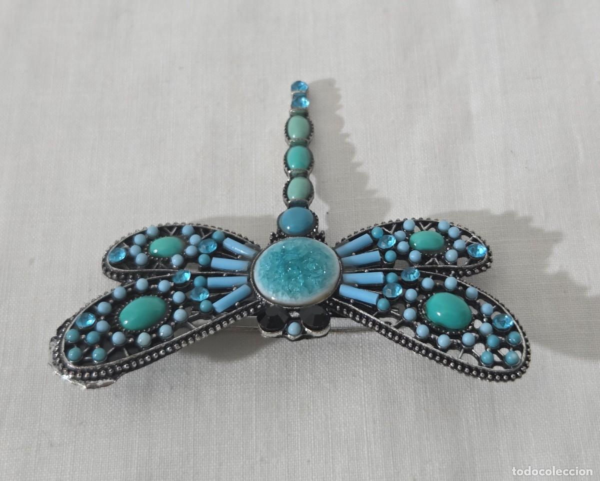 Joyeria: Broche libelula de metal vidriado - Foto 1