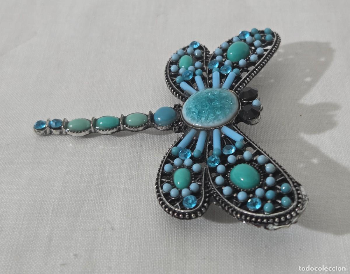 Joyeria: Broche libelula de metal vidriado - Foto 4