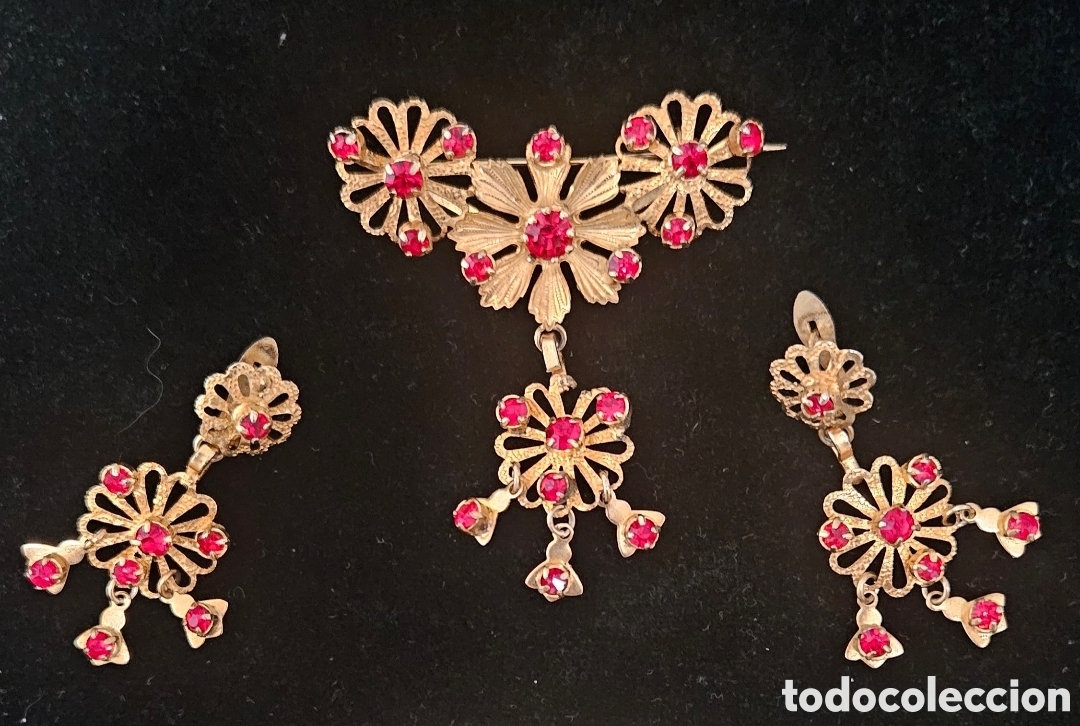 Joyeria: ORIGINAL CONJUNTO DE BROCHE Y JUEGO DE PENDIENTES - Foto 1