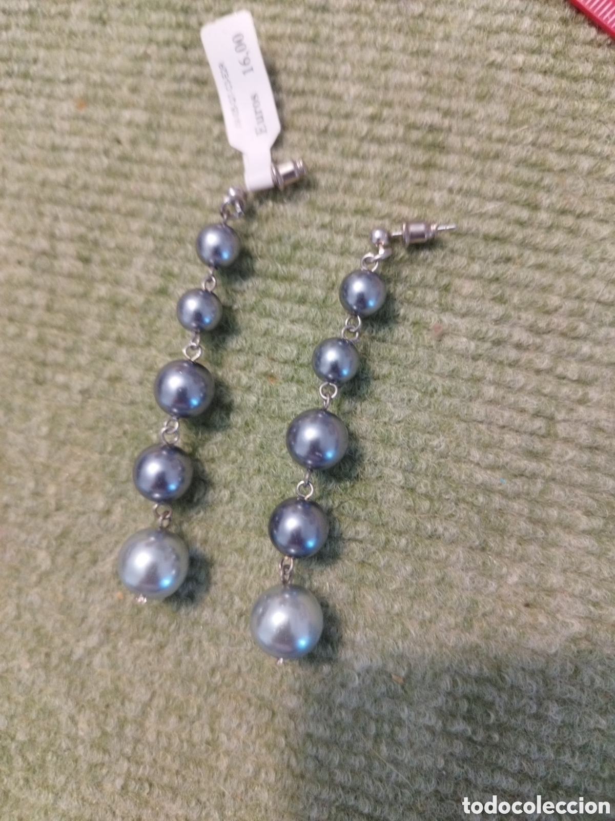 Joyeria: Pendientes cinco perlas grises - Foto 1