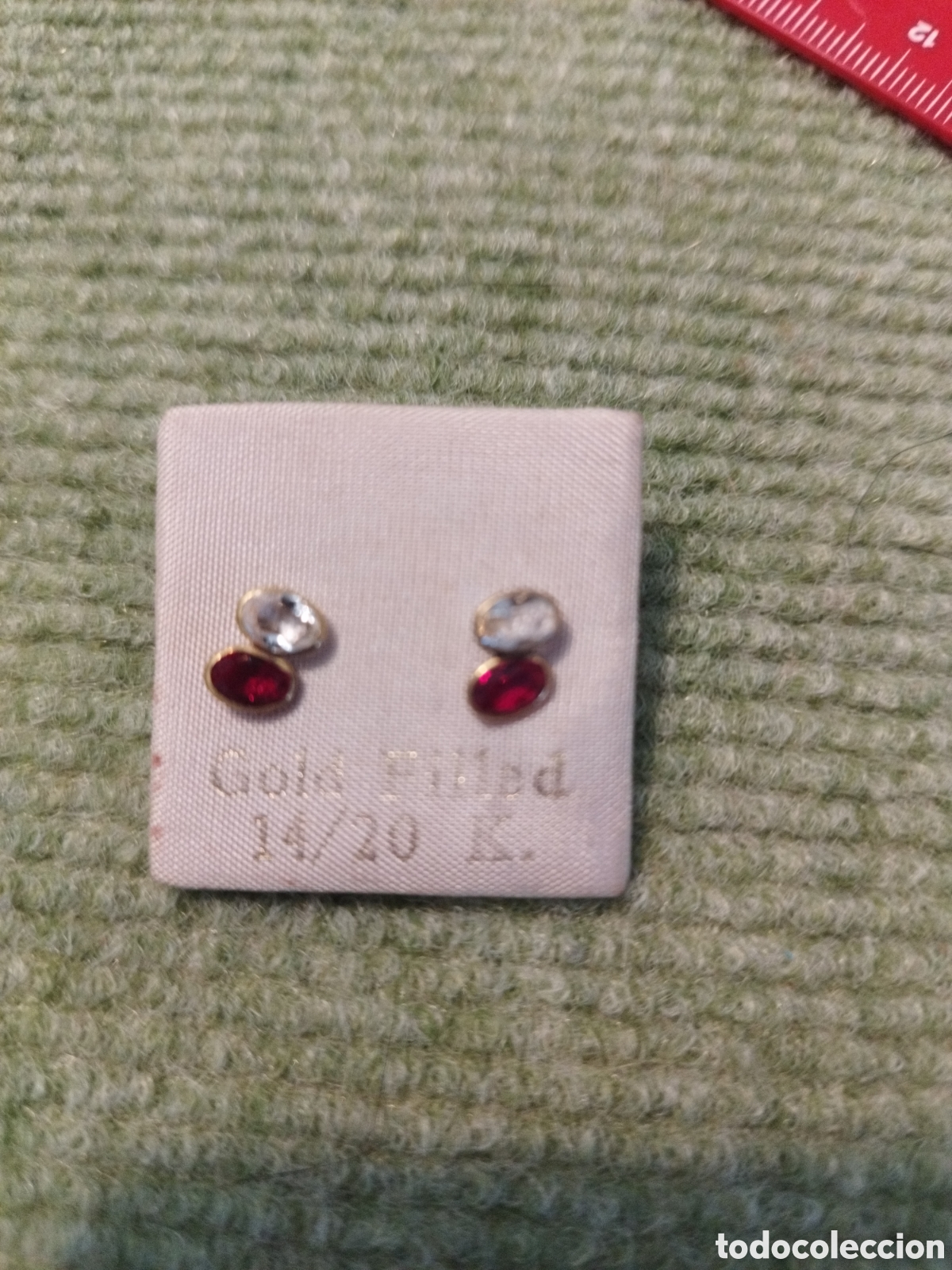 Joyeria: Pendientes bot&oacute;n peque&ntilde;itos gold filled - Foto 1