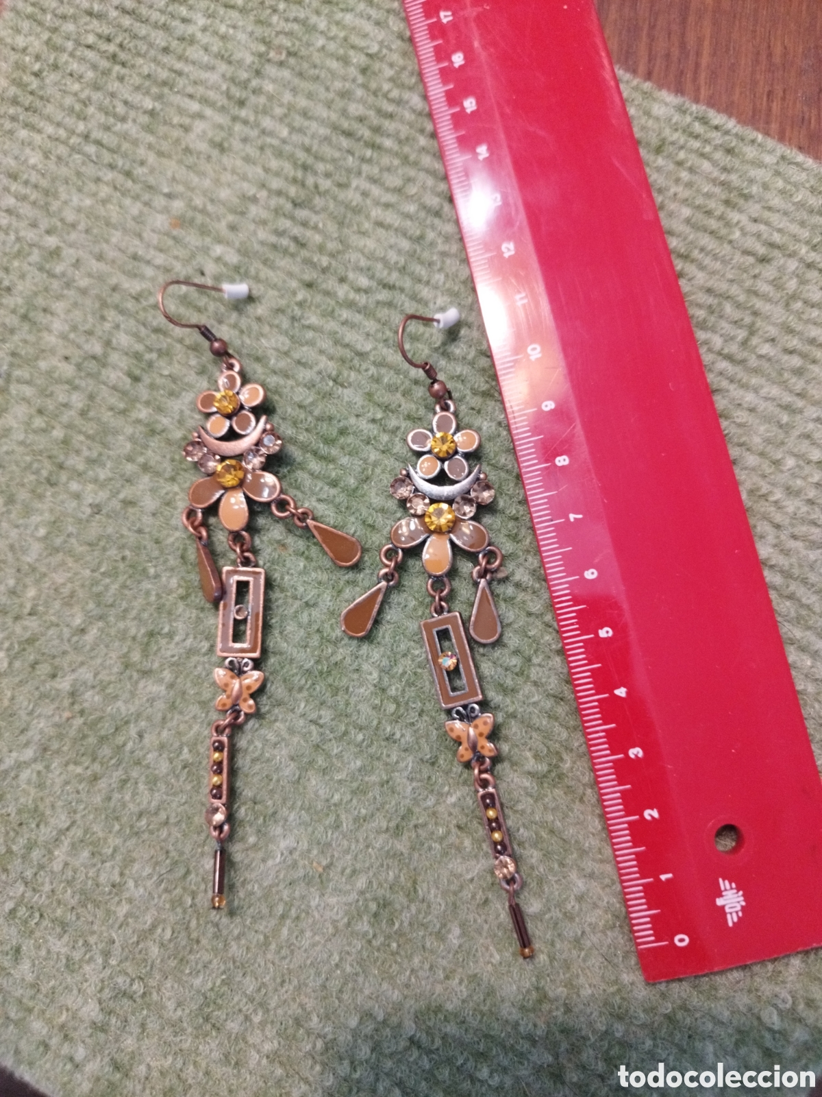 Joyeria: Pendientes color bronce largos - Foto 1