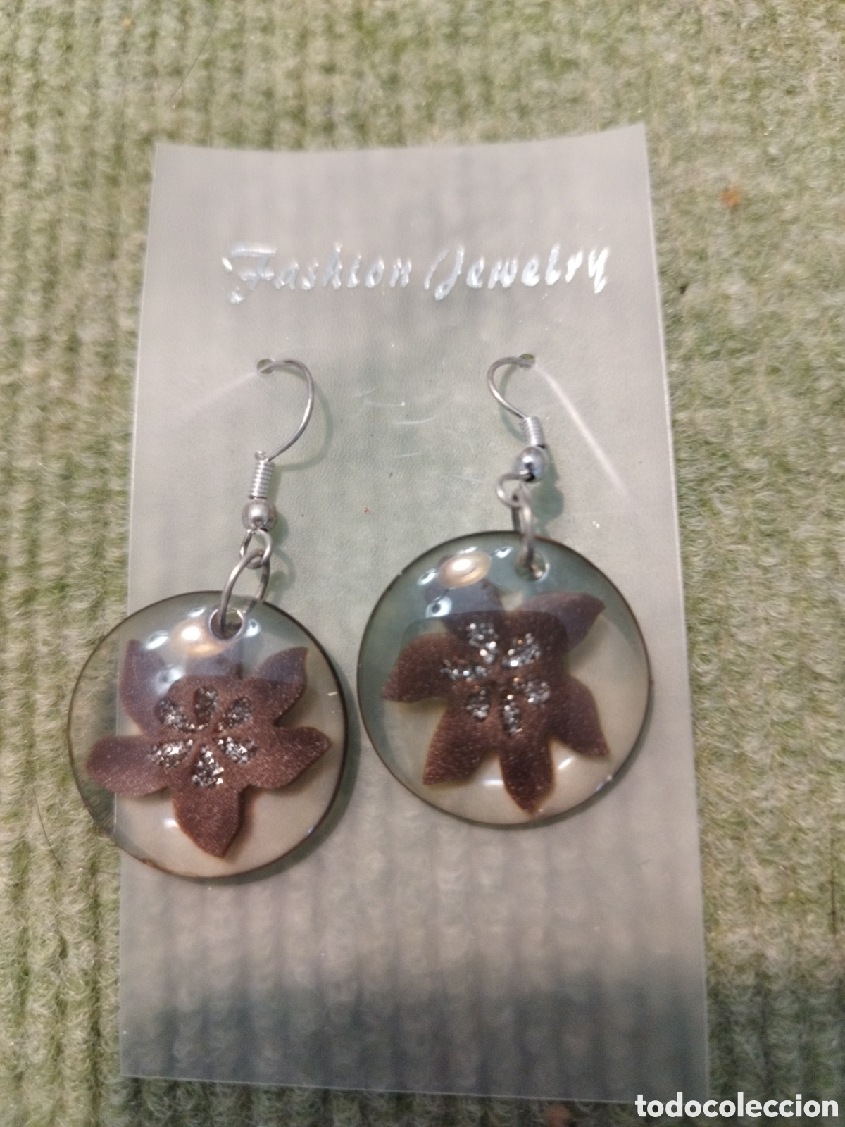 Joyeria: Pendientes pl&aacute;stico flor - Foto 1