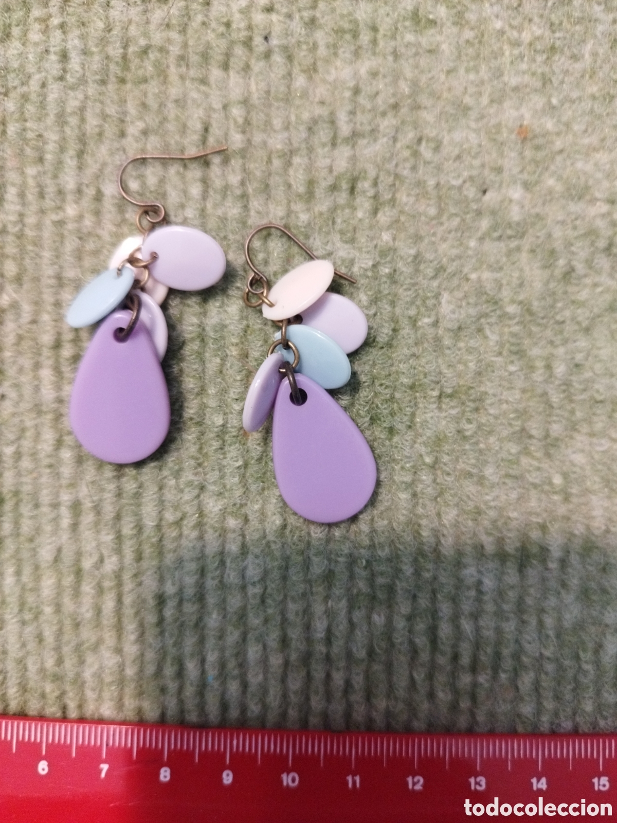 Joyeria: Pendientes vintage malva - Foto 1