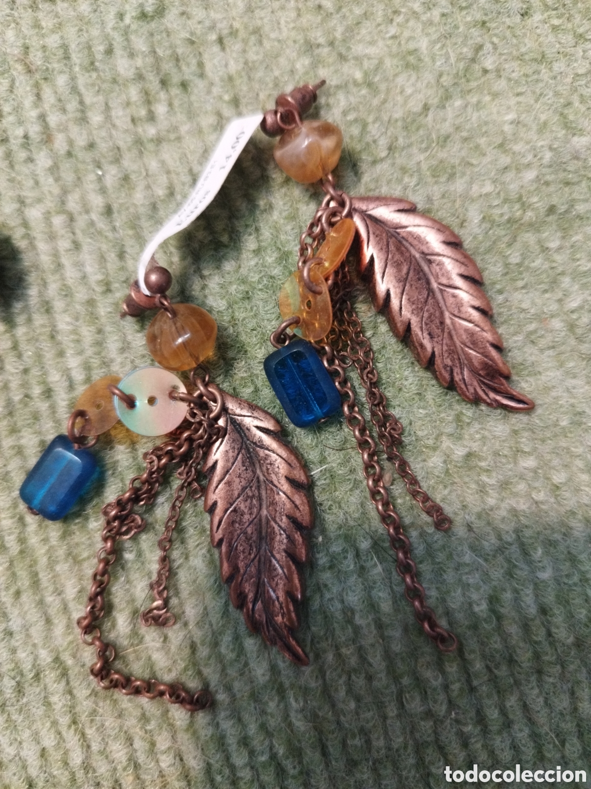 Joyeria: Pendientes bronce plumas - Foto 1