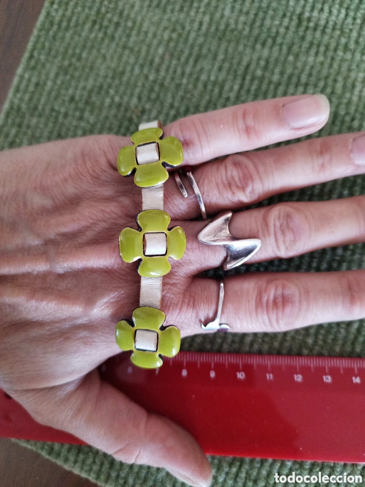 Joyeria: Pulsera cuero flores - Foto 1