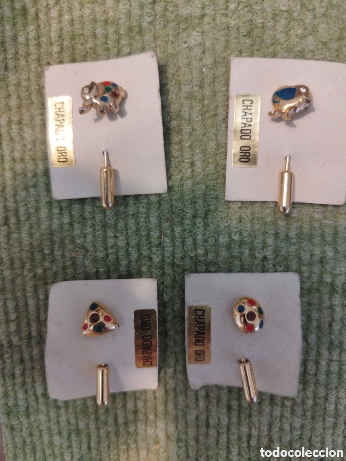 Joyeria: Agujas vintage solapa chapado en oro - Foto 2
