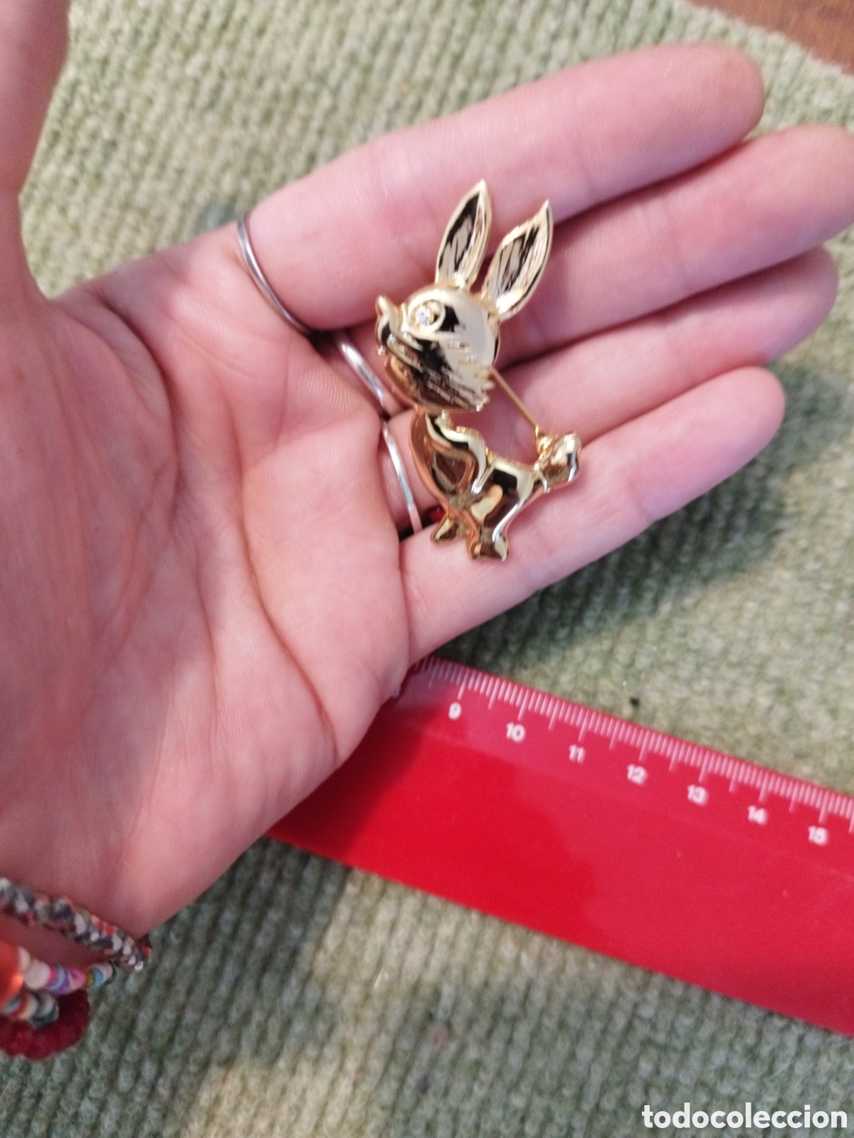 Joyeria: Briche bintage dorafo conejo - Foto 2
