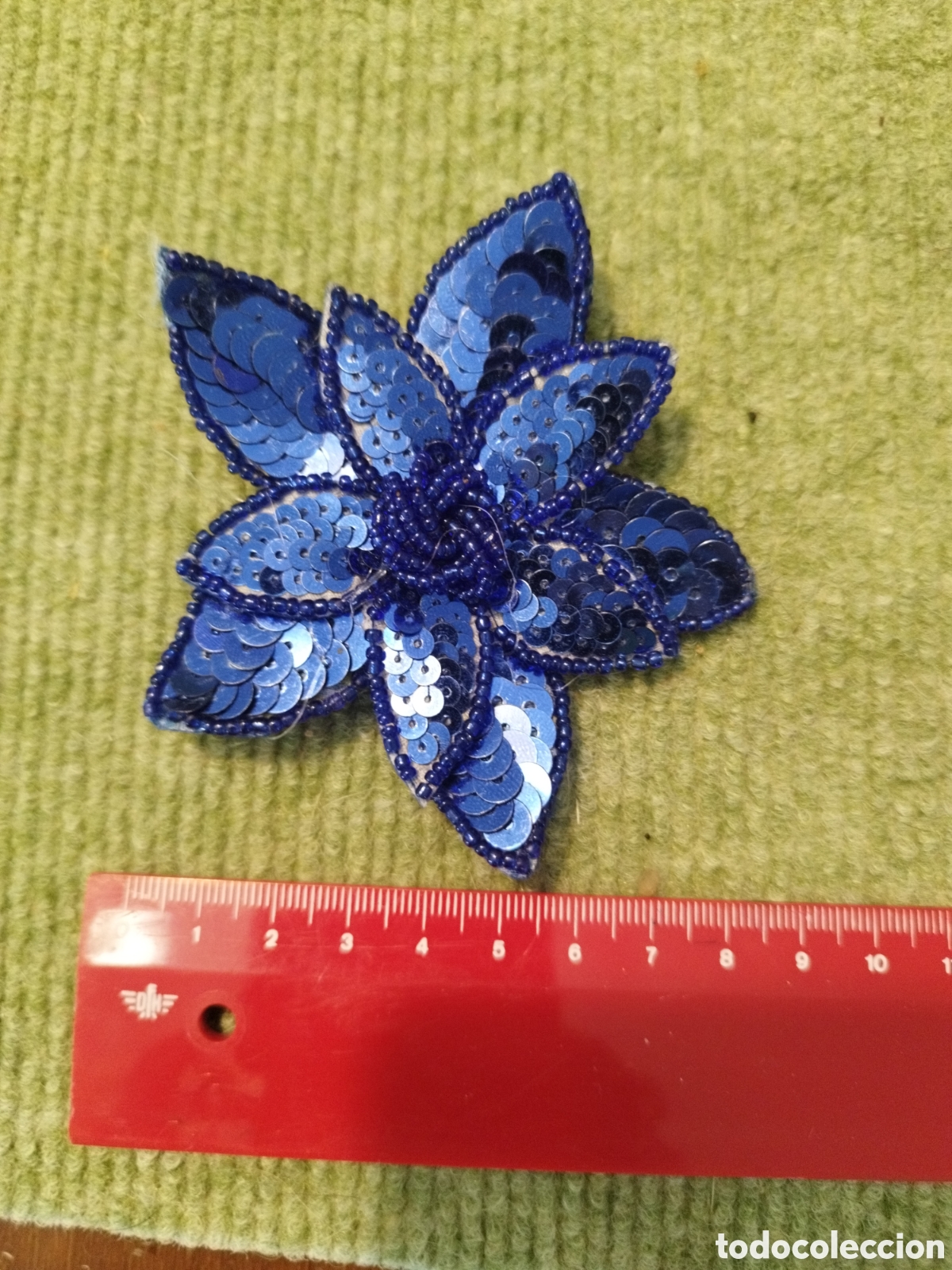 Joyeria: Broche flor lentejuelas azul - Foto 2