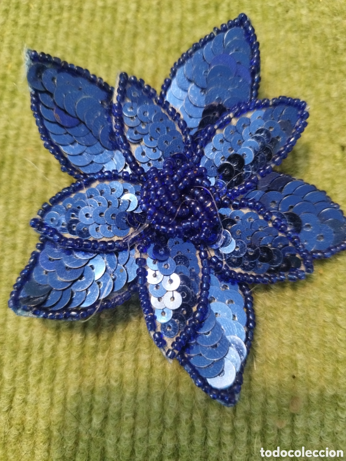 Joyeria: Broche flor lentejuelas azul - Foto 1