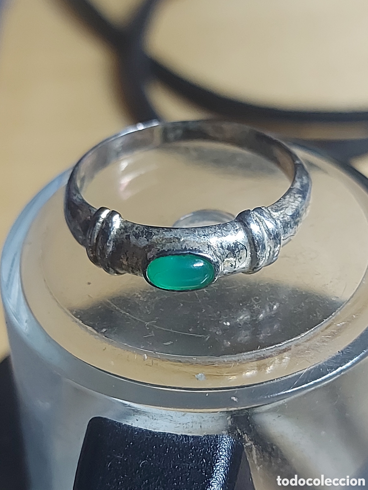 Joyeria: ANILLO EN PLATA Y PIEDRA VERDE - Foto 1