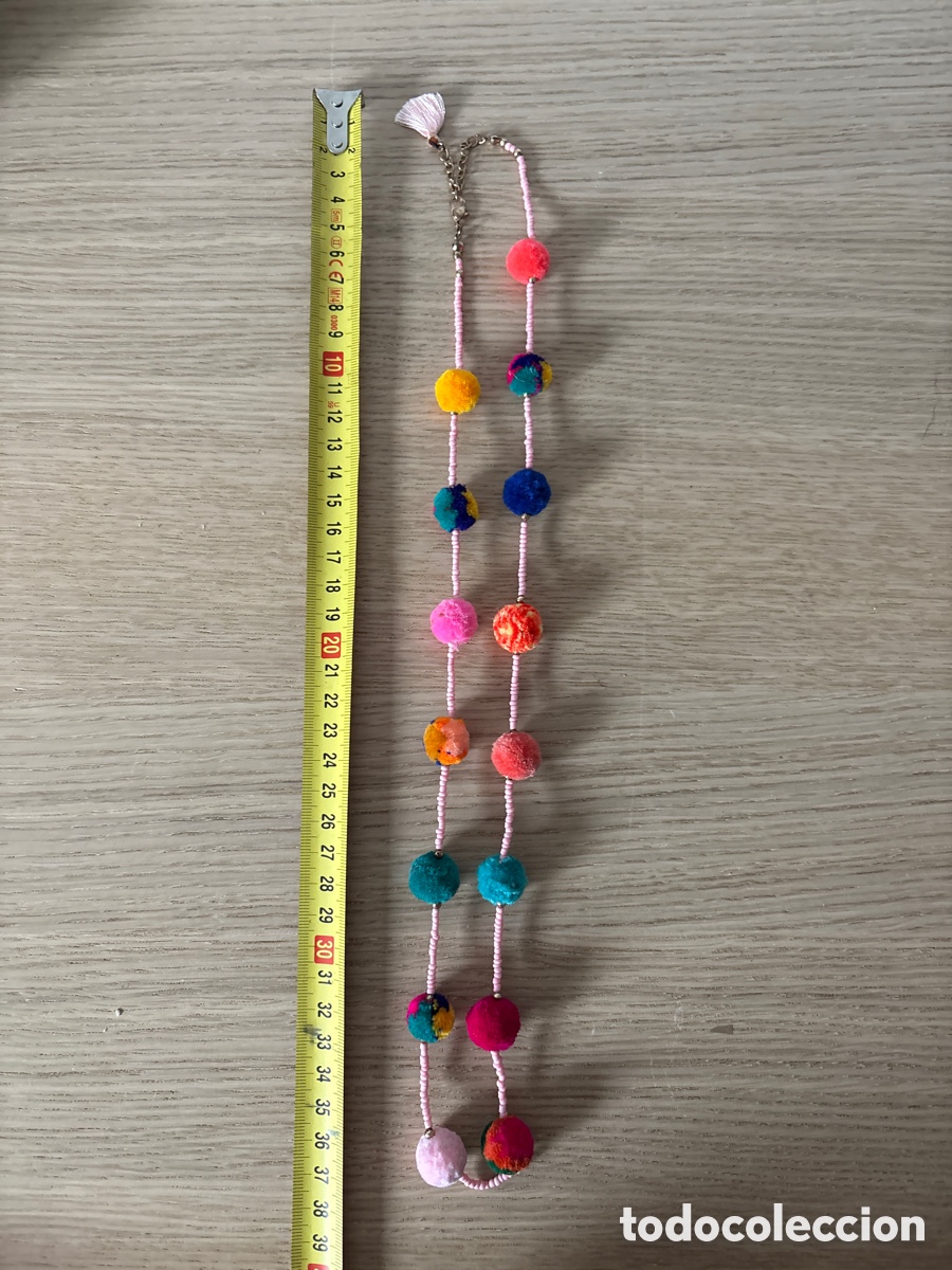 Joyeria: Collar de pompones antiguo (A15) - Foto 2