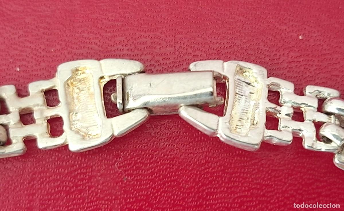 Joyeria: Gargantilla r&iacute;gida plateada estilo retro (largo de 40 cm) - Foto 4