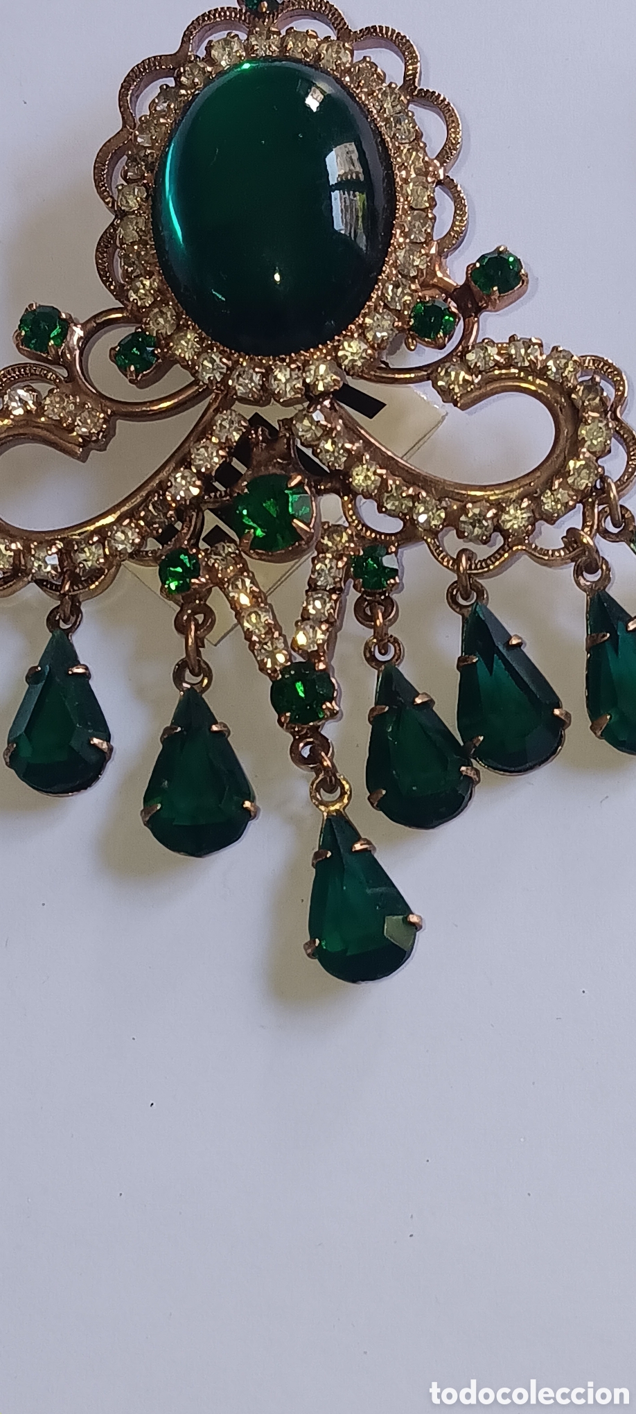 Joyeria: Conjunto de broche y pendientes a&ntilde;os 50 - Foto 3